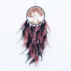 Natural Crystal Crushed Stone Red Agate Dream Catching Net