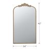 24" x 42" Gold Arch Mirror, Baroque Inspired Wall Decor for Bathroom Bedroom Living Room