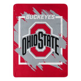 OHIO STATE OFFICIAL NCAA "Halftone" Micro Raschel Throw Blanket; 46" x 60"