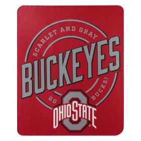 Ohio State OFFICIAL NCAA "Campaign" Fleece Throw Blanket; 50" x 60"