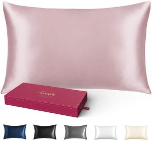 Lacette 100% Silk Pillowcase for Hair and Skin, 22 Momme 6A Soft Silk Pillow Case with Hidden Zipper, Gift Box, 600 Thread Count