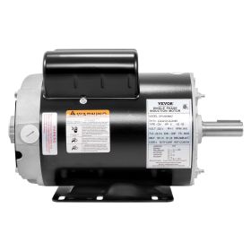 VEVOR 5HP Air Compressor Electric Motor, 230V 22 Amps, 56HZ Frame 3450RPM, 7/8" Keyed Shaft, CW/CCW Rotation, 2.25" Shaft Length for Air Compressors