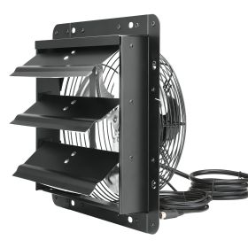 VEVOR Shutter Exhaust Fan, 10'' with Temperature Humidity Controller, EC-motor, 820 CFM, 10-Speed Adjustable Wall Mount Attic Fan