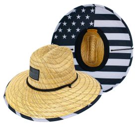 Sally Americana Wide Brim Straw Lifeguard Hat