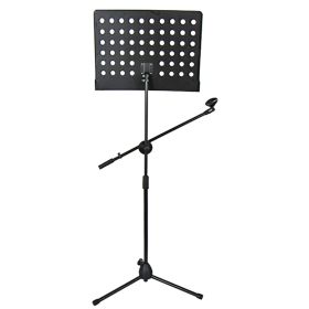 5 Core Music Stand 2-IN-1 Professional Portable Sheet Music Stand with Detachable Microphone Stand