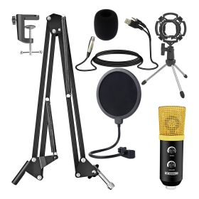 5 CORE XLR Microphone Condenser Mic w/Microphone ARM for Computer Gaming, Podcast, Tripod Stand Kit for Streaming, Recording, Vocals, Voice