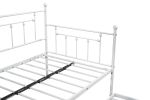 Metal Twin Daybed with Trundle/ Heavy-duty Sturdy Metal/ Noise Reduced/ Trundle for Flexible Space/ Vintage Style/ No Box Spring Needed