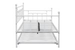 Metal Twin Daybed with Trundle/ Heavy-duty Sturdy Metal/ Noise Reduced/ Trundle for Flexible Space/ Vintage Style/ No Box Spring Needed