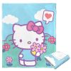 Hello Kitty; Picking Flowers Aggretsuko Comics Silk Touch Throw Blanket; 50" x 60"