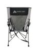 Tension 2 in 1 Mesh Rocking Camp Chair, Gray and Black, Detachable Rockers, Adult