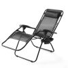 Zero Gravity Chair Lounger, 2 Pack - Black