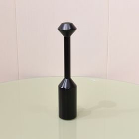 Style Home Decoration Wooden Candlestick Simple Candle Holder Sample Room Photography Props (Option: E Style Black)