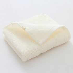 Cotton Thickened Gift Embroidered Towel (Option: Beige-35x75)