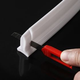 Toilet Water Bar Can Be Bent Dry And Wet Separation (Option: White silicone-200cm with edge seal)