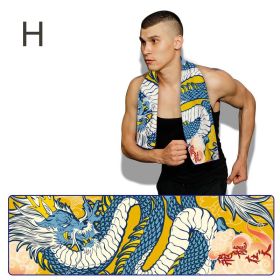 Sweat Absorbing Running Exercise Fitness Towel (Option: H style)