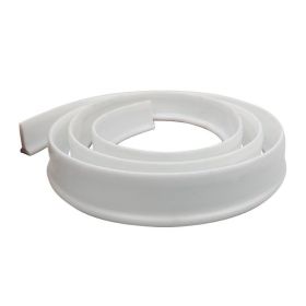 Toilet Water Bar Can Be Bent Dry And Wet Separation (Option: White PVC-200cm with edge seal)