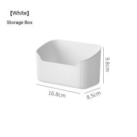 Bathroom Cabinet Storage Mirror Cabinet Cosmetics Storage Box (Option: Large White)