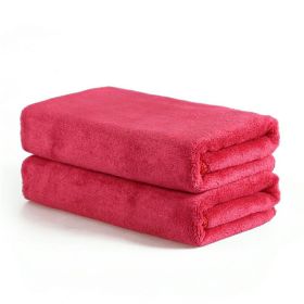 Large Cotton Absorbent Quick Drying Lint Resistant Towel (Option: Rose Red Thickening-80x180cm)