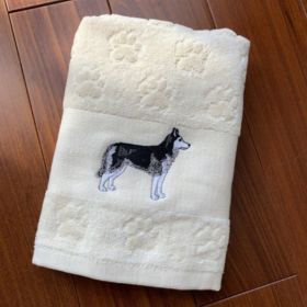 Dog Embroidery Water Absorbing Wash Towel (Option: 2 Style-62x40cm)