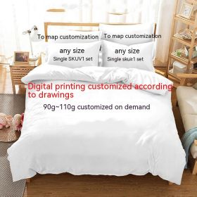 3D Digital Printed Bedding Kit To Customize Bed Sheets And Duvet Covers (Option: 40single sided-245x210cm)