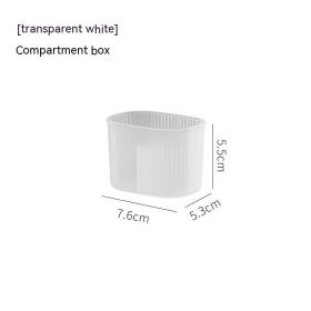 Bathroom Cabinet Cosmetics Storage Box (Option: Small Size White Transparent)