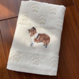 Dog Embroidery Water Absorbing Wash Towel (Option: 8 Style-62x40cm)