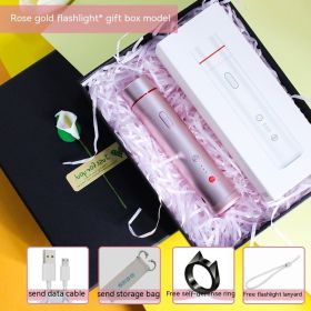 Smart Self Defense Alarm Girl (Option: Flashlight rose gold-USB)