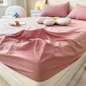 Cream Style Washed Cotton Three-piece Bedspread Fully Surrounded (Option: Bean Paste Coupling-150cmx200cm 3pcs)