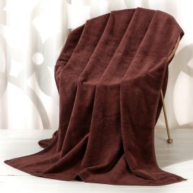 Large Cotton Absorbent Quick Drying Lint Resistant Towel (Option: Coffee-80x180cm)