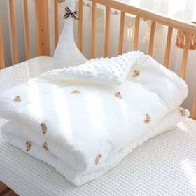 Children's Pure Cotton Wrinkled Gauze And Bean Down Quilt (Option: Heart Bear-Spring And Summer)