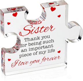 Transparent Mother's Day Acrylic Artware Desktop Decoration (Option: Sister)