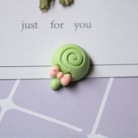 Frosted And Matte Lollipop Hair Accessories (Option: Green-22x16mm)