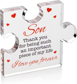 Transparent Mother's Day Acrylic Artware Desktop Decoration (Option: Son)