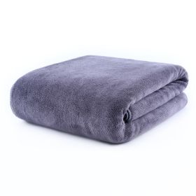 Large Cotton Absorbent Quick Drying Lint Resistant Towel (Option: Grey-80x180cm)