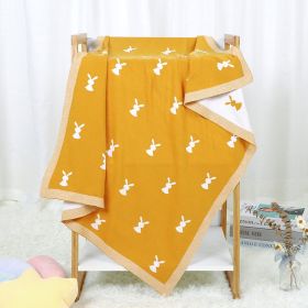 Baby Cartoon Knitted Cotton Cute Windproof Blanket (Option: Natural yellow)