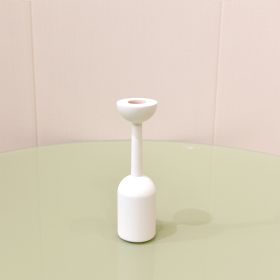 Style Home Decoration Wooden Candlestick Simple Candle Holder Sample Room Photography Props (Option: C Style White)