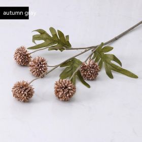 5 Dandelion Wedding Living Room Decoration Flowers Ornaments (Option: Autumn Gray)