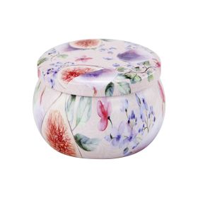 Popular Ethnic Style Aromatherapy Jar Candle Tinplate Wedding Candy Gift Box Round Tea Universal Packaging Box (Option: C217 Empty Can)