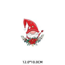 Cute Cartoon Christmas Costume Pattern Heat Transfer Stickers (Option: ZT2771-Hole Blue-12CM)