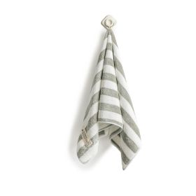 Coral Fleece Hair Dry Towel Wash Face Absorbent Towel (Option: Wide stripes grey-34x76cm)