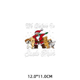 Cute Cartoon Christmas Costume Pattern Heat Transfer Stickers (Option: ZT2770-Dark Green-12CM)