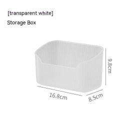 Bathroom Cabinet Cosmetics Storage Box (Option: Large White Transparent)