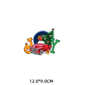 Cute Cartoon Christmas Costume Pattern Heat Transfer Stickers (Option: ZT2781-Lazuline-12CM)