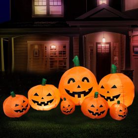 Halloween Inflatable Ghost With Pumpkin Slices Outdoor Holiday Decorations (Option: US-Pumpkin)