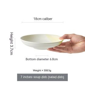 Plate Dishes Household Flat Shallow Western Foodsteak Dish Restaurant Soup Plate (Option: Style 6)