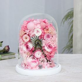 Hydrangea Ferris Wheel Rose Glass Cover Crafts Ornaments (Option: Style 3)