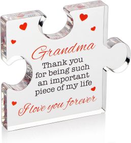 Transparent Mother's Day Acrylic Artware Desktop Decoration (Option: Grandma)