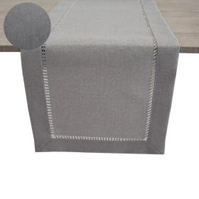 Coffee Table Imitation Linen Polyester Rayon Table Runner (Option: Silver Gray-32x183cm180g)