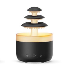 Yunyu Aroma Diffuser Colorful Gradient Ambience Light Humidifier (Option: 131 Black-EU)