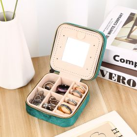 Flannel Jewelry Box Internet Celebrity Minimalist (Option: Green-Jewelry box)